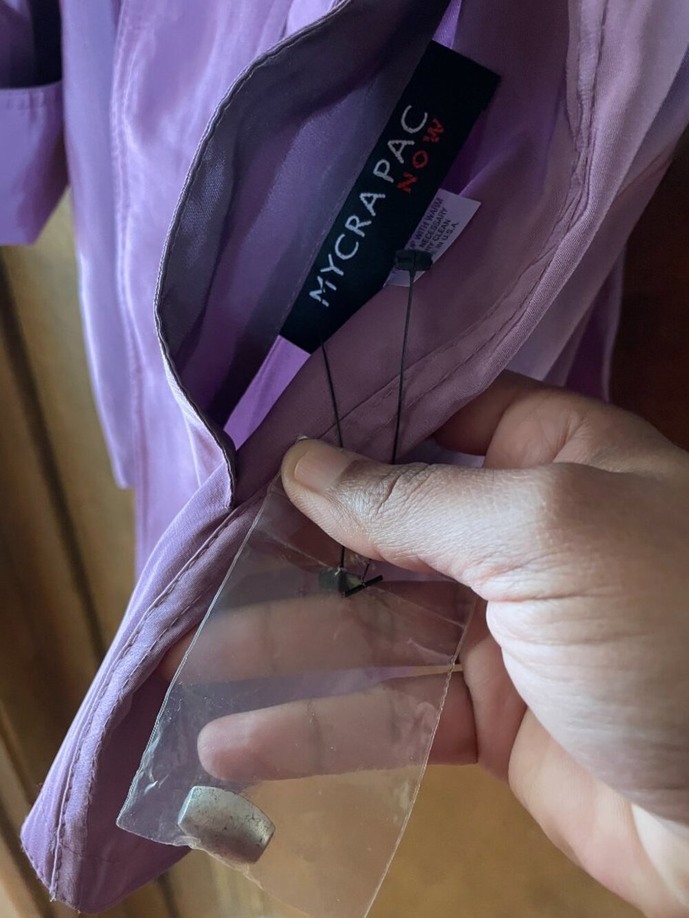 Chic MYCRA PAC Iridescent Trench Raincoat Jacket 1 S/M. Rare Excellent Cond New - Picture 10 of 16